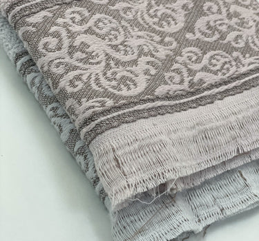 IPEKCE Ipekce Jaquard Handdoek 50 x 90 cm 2 Delig Paars - Grijs
