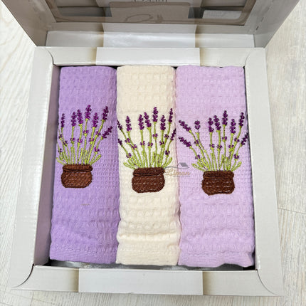 IPEKCE Ipekce Keuken Handdoek 3 Delig Paars