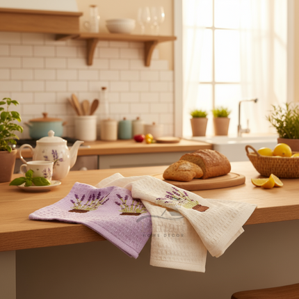 IPEKCE Ipekce Keuken Handdoek 3 Delig Paars