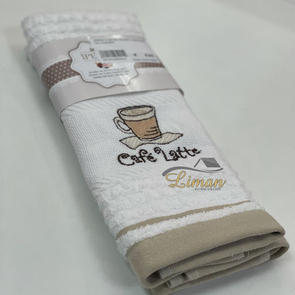 IPEKCE Ipekce Keuken Handdoek 30 x 50 Cm 2 Delig Beige