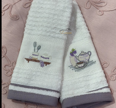 IPEKCE Ipekce Keuken Handdoek 30 x 50 Cm 2 Delig Paars