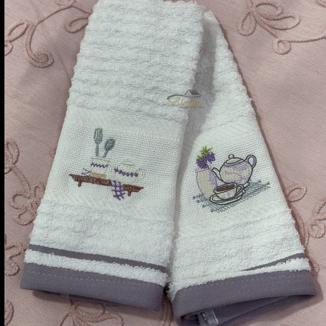 IPEKCE Ipekce Keuken Handdoek 30 x 50 Cm 2 Delig Paars