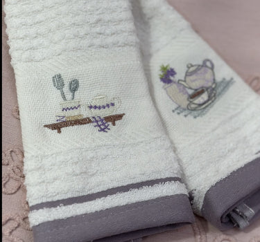 IPEKCE Ipekce Keuken Handdoek 30 x 50 Cm 2 Delig Paars