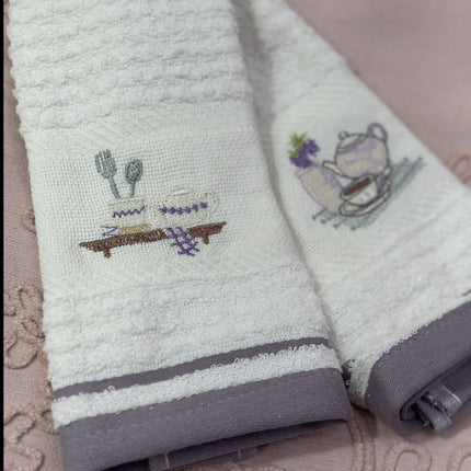 IPEKCE Ipekce Keuken Handdoek 30 x 50 Cm 2 Delig Paars