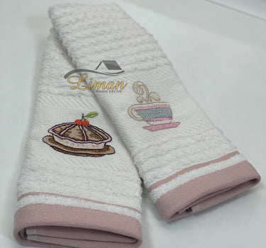 IPEKCE Ipekce Keuken Handdoek 30 x 50 Cm 2 Delig Roze