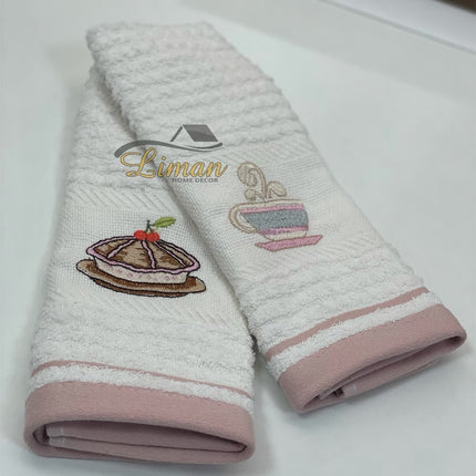 IPEKCE Ipekce Keuken Handdoek 30 x 50 Cm 2 Delig Roze