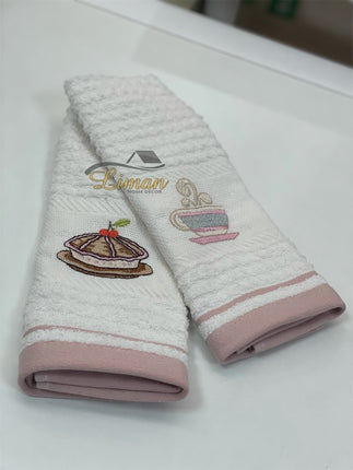 IPEKCE Ipekce Keuken Handdoek 30 x 50 Cm 2 Delig Roze