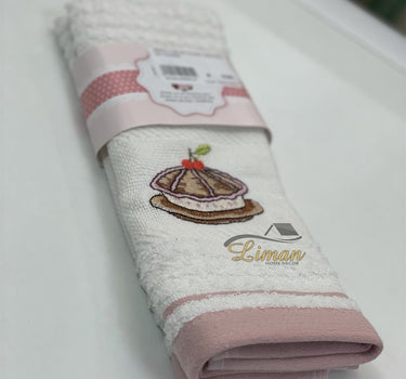 IPEKCE Ipekce Keuken Handdoek 30 x 50 Cm 2 Delig Roze