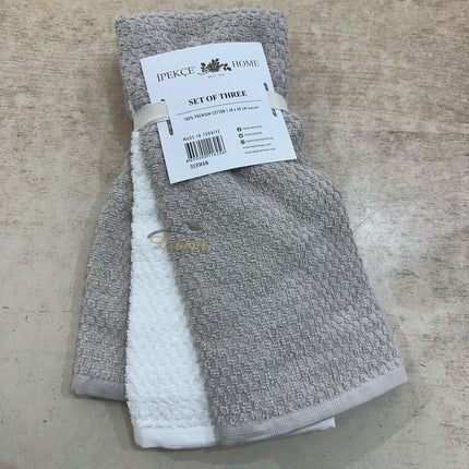 IPEKCE Ipekce Keuken Handdoek 40 x 65 Cm 3 Delig Beige