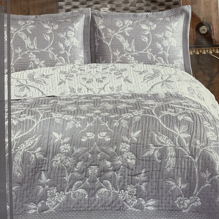 IPEKCE Ipekce Larisa Bedspreiset 1-Persoons 2- Delig Grijs