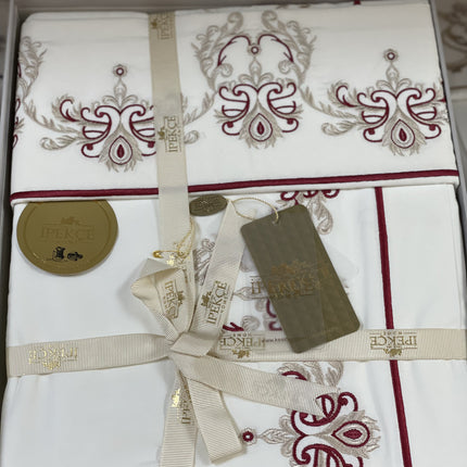 IPEKCE Ipekce Marcela 6-Delig 2-Persoons Dekbedovertrek Rood