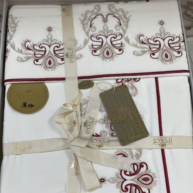 IPEKCE Ipekce Marcela 6-Delig 2-Persoons Dekbedovertrek Rood