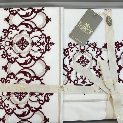 IPEKCE IPEKCE MILANO 6-DELIG 2-PERSOONS DEKBEDOVERTEK BORDO