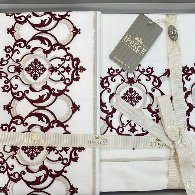 IPEKCE IPEKCE MILANO 6-DELIG 2-PERSOONS DEKBEDOVERTEK BORDO