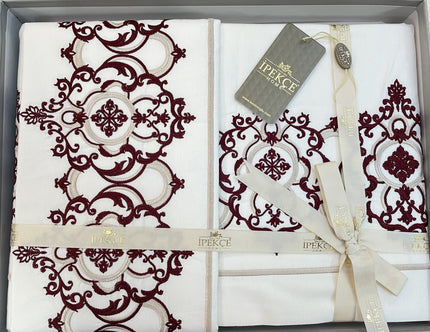 IPEKCE IPEKCE MILANO 6-DELIG 2-PERSOONS DEKBEDOVERTEK BORDO