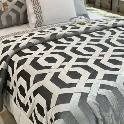 IPEKCE Ipekce Rio Bedspreiset 9 Delig Grijs