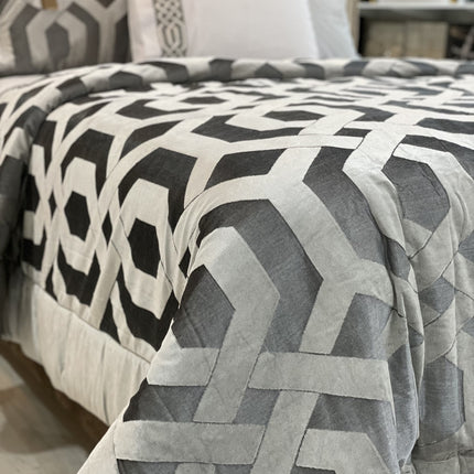 IPEKCE Ipekce Rio Bedspreiset 9 Delig Grijs