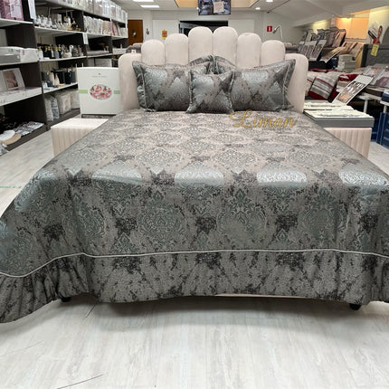 IPEKCE Ipekce Serenay Bedspreiset 4 Delig Grijs - Groen