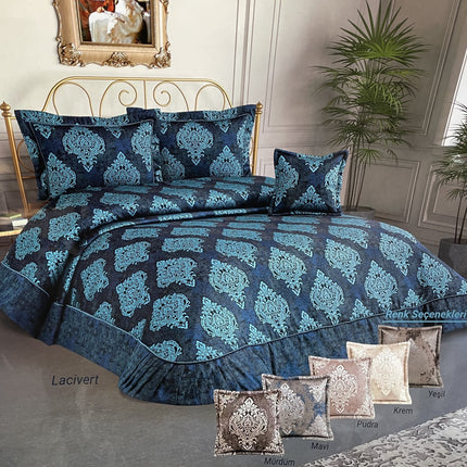 IPEKCE Ipekce Serenay Bedspreiset 4 Delig Grijs - Groen