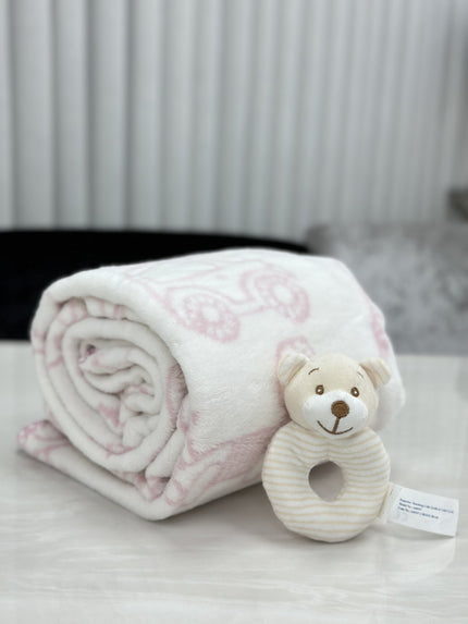 IPEKCE IPEKCE TOMURCUK BABY DEKEN + SPEELGOED ROZE