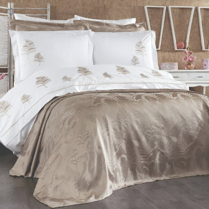 IPEKCE Ipekce Waldes Bedspreiset Beige 9 Delig