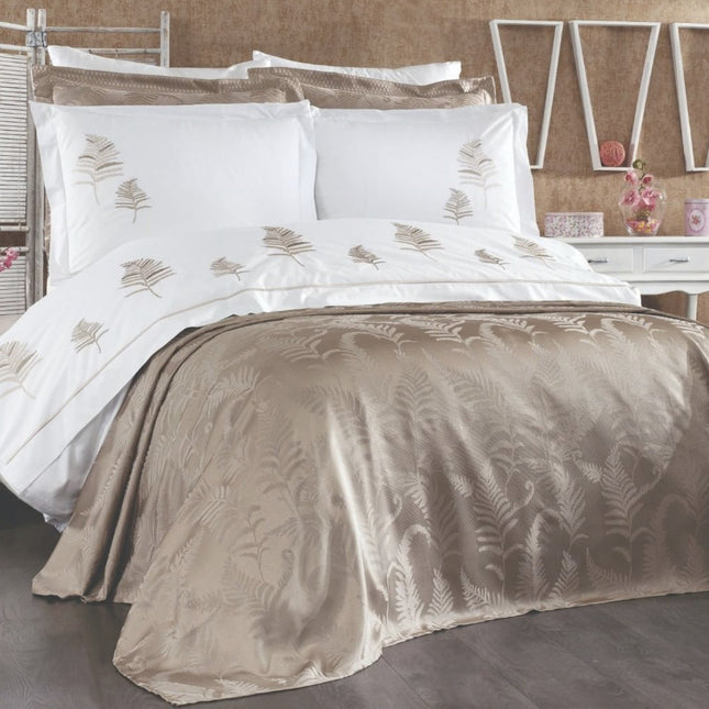 IPEKCE Ipekce Waldes Bedspreiset Beige 9 Delig