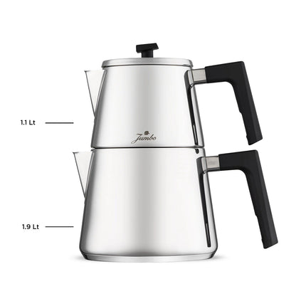 JUMBO Jumbo Dynamic Steel theepot met inductiebodem