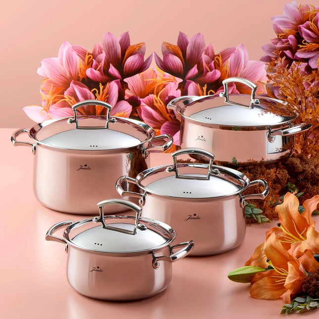 JUMBO Jumbo Flame 5PLY 8-delige inductie pannenset