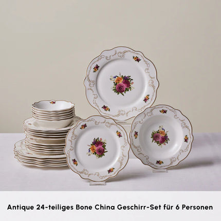 KARACA Karaca Antique Porselein Serviesset 24 Stuks | 6-Persoons