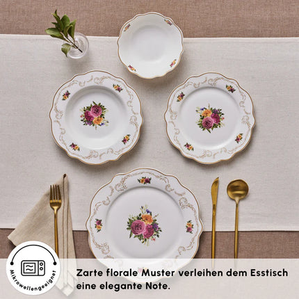 KARACA Karaca Antique Porselein Serviesset 24 Stuks | 6-Persoons