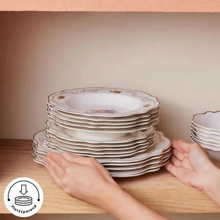 KARACA Karaca Antique Porselein Serviesset 24 Stuks | 6-Persoons