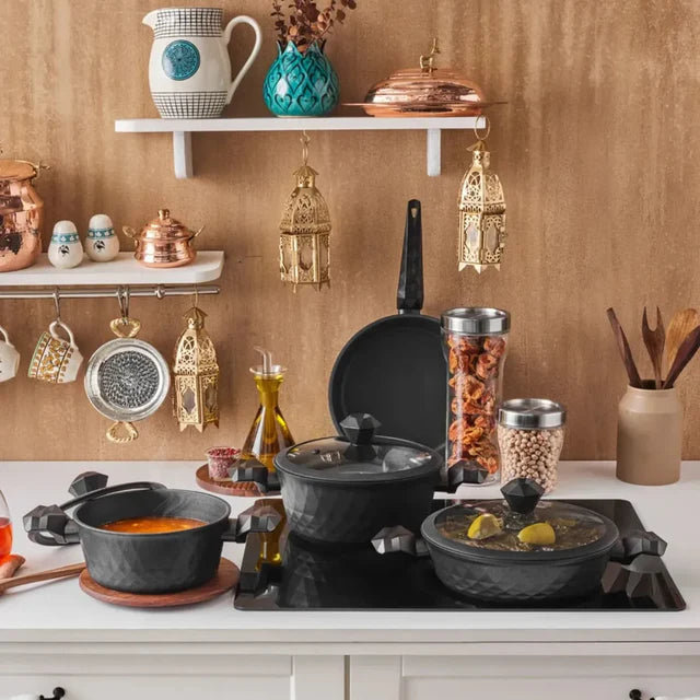 KARACA Karaca Bio Diamond Antibacteriële Handvat Pannenset 7 Delig