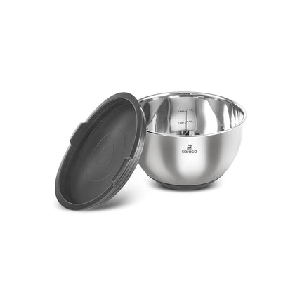 KARACA Karaca Blendbox mengkommen, Keukenschalen Roestvrijstalen kommen, Stapelbaar Ruimtebesparend Ontwerp,