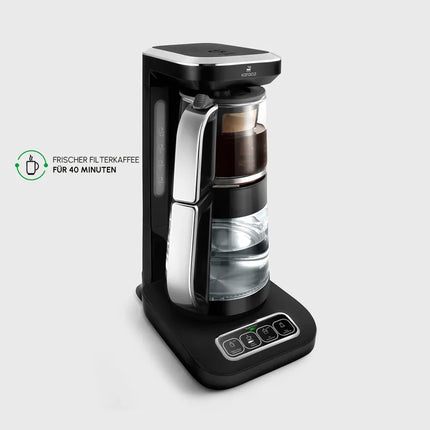 KARACA Karaca Çaysever Robotea Pro 4 in 1 automatische glas thee Machine Zwart Chroom
