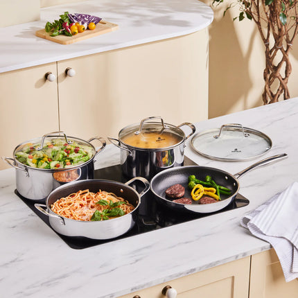 KARACA Karaca Ceramica 3-Ply RVS 7-Delige Pannen Set