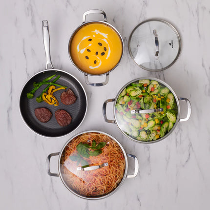 KARACA Karaca Ceramica 3-Ply RVS 7-Delige Pannen Set