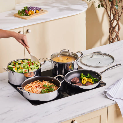 KARACA Karaca Ceramica 3-Ply RVS 7-Delige Pannen Set