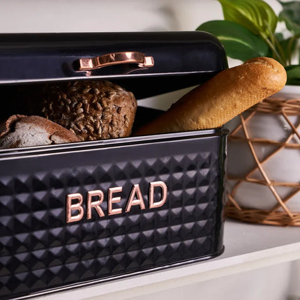 KARACA Karaca Diamond Broodtrommel + Voorraadbussen Zwart