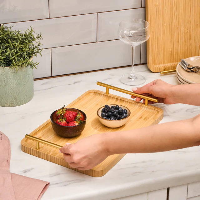 KARACA Karaca Duotroy  bamboe snijplank/serveerblad 2 delig