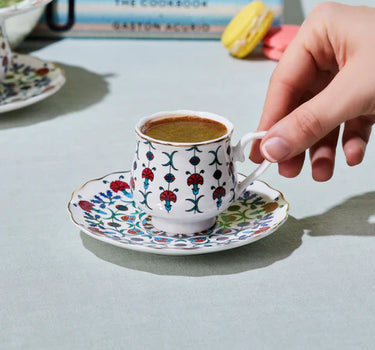 KARACA Karaca Ebruli Espressoset 12 Delig | 6 Persoons Multicolor