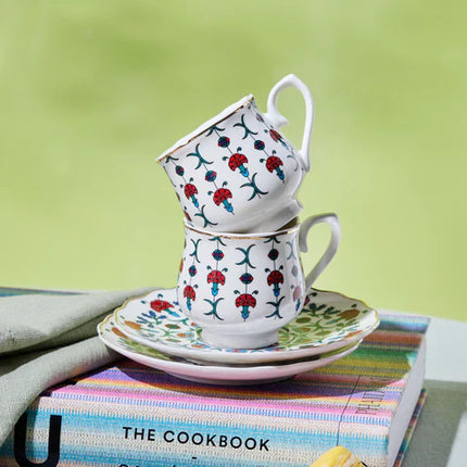 KARACA Karaca Ebruli Espressoset 12 Delig | 6 Persoons Multicolor