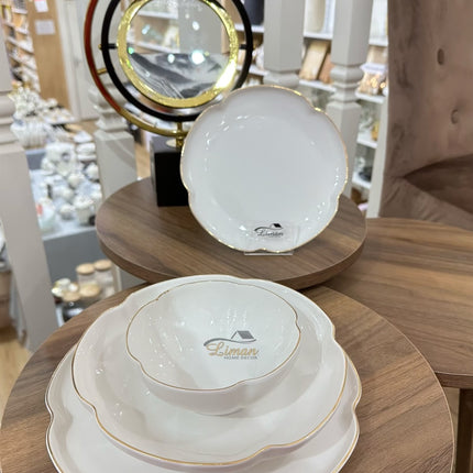 KARACA Karaca Flora 24-delig servies voor 6 personen, Gold