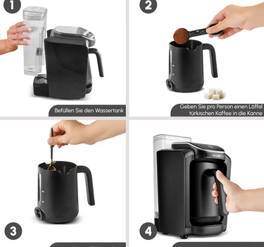 KARACA Karaca Hatır Aqua Watertank Automatische Turkse Koffiemachine Zwart