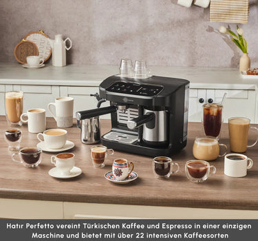 KARACA Karaca Hatır Perfetto Espresso- en Turkse Koffiemachine INOX