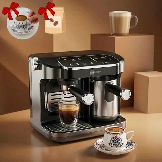 KARACA Karaca Hatır Perfetto Espresso- en Turkse Koffiemachine INOX
