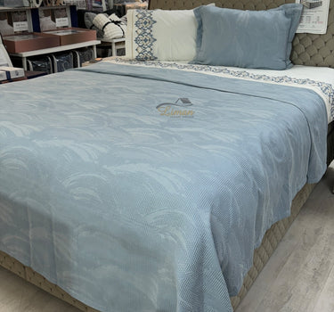 KARACA Karaca Home Blanche Waffle Bedspreiset Blauw