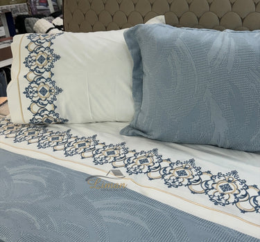 KARACA Karaca Home Blanche Waffle Bedspreiset Blauw
