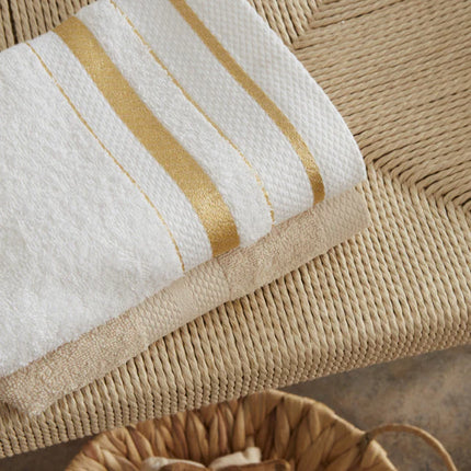 KARACA Karaca Home Glory Lurex 9-delige Familie Badset Gold-Beige