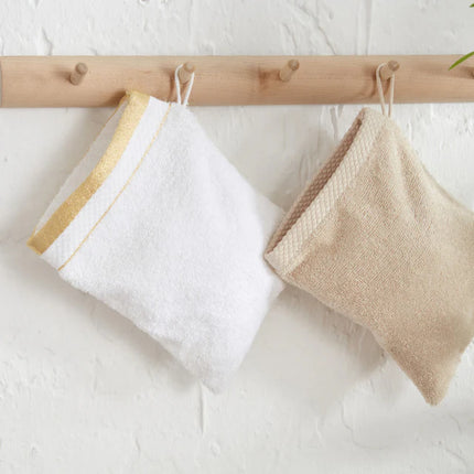 KARACA Karaca Home Glory Lurex 9-delige Familie Badset Gold-Beige