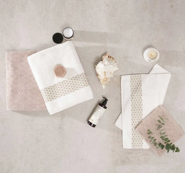KARACA Karaca Home Lossi Offwhite-Beige  Handdoek set 4 Delig